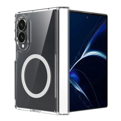 Samsung Z Fold8 Transparent Case, Cristal Clear Anti-Yellowing Magnetic Magsafe Case with Hinge Protection