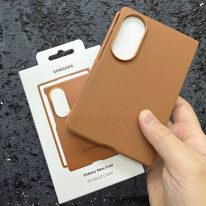 Samsung Z Fold8 Leather Case, Kindsuit Slim Leather Back Cover