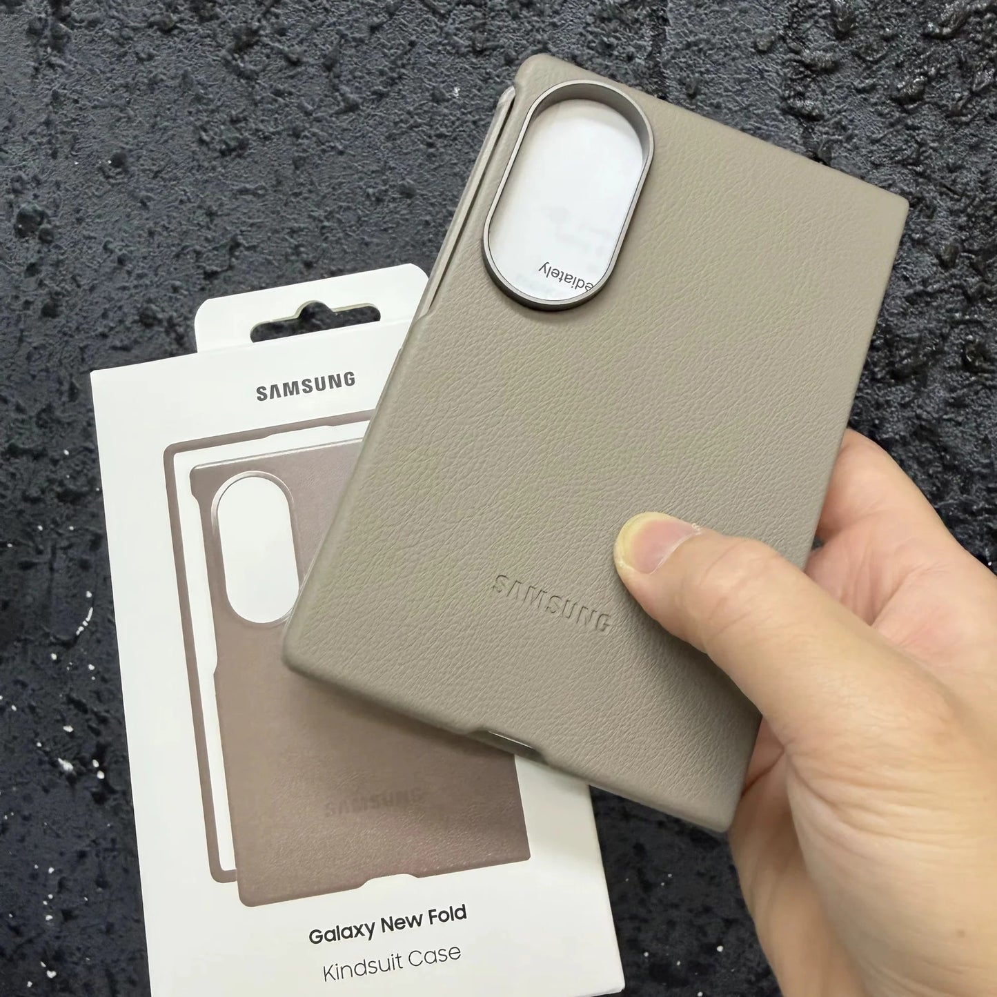 Samsung Z Fold8 Leather Case, Kindsuit Slim Leather Back Cover