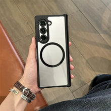 Samsung Galaxy Z Fold 7 Shockproof Case with Front Glass and Hinge Protection with Magsafe - Clear