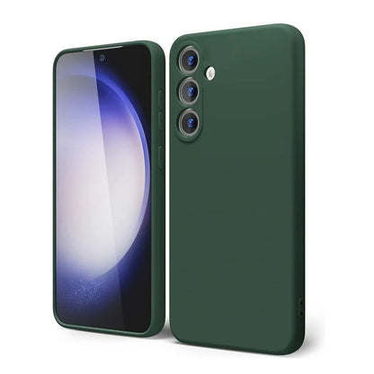 Samsung Galaxy S24 Liquid Silicon Case With Logo-Green