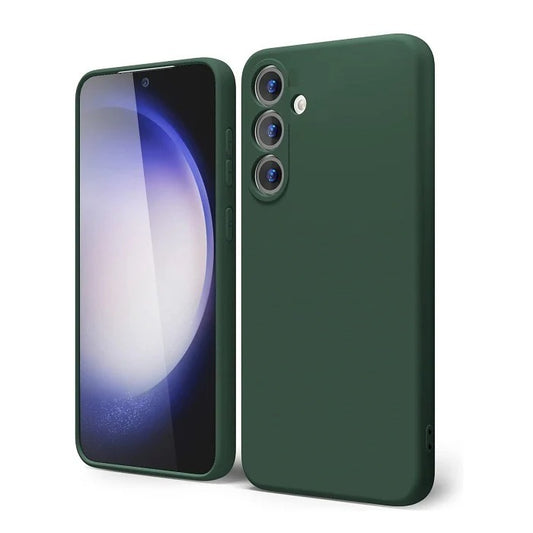 Samsung Galaxy S24 Liquid Silicon Case With Logo-Green