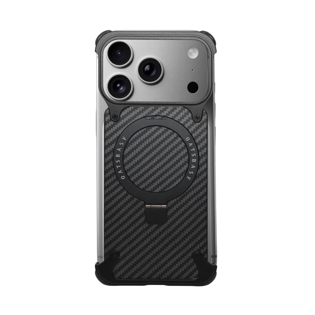 iPhone 17 Pro Metal Carbon Case with Stand and Magsafe