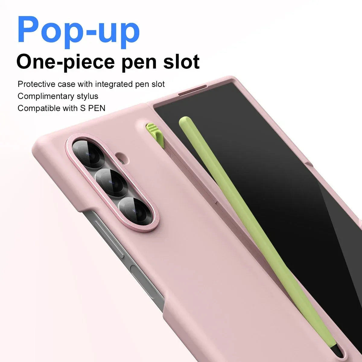 Samsung Galaxy Z Fold 6 Skin Feel S Pen Case with Front Glass Protection & Stylus