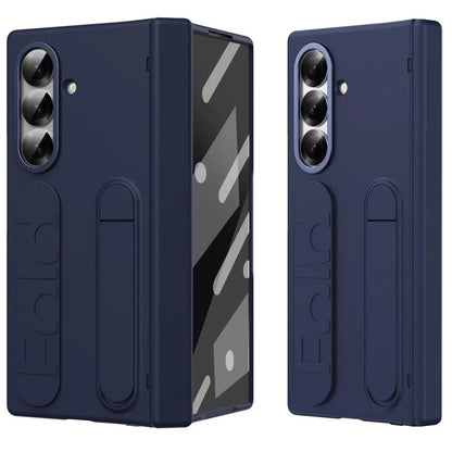 Samsung Galaxy Z Fold7 Skin Feel Case with Silicon Band, Stand & HInge Protection