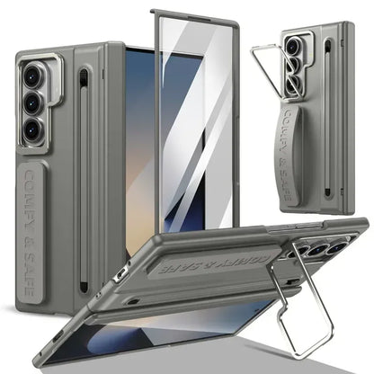 Samsung Z Fold8 Ultra Skin Feel S-Pen Case with Metal Camera Kickstand with Hinge Protection