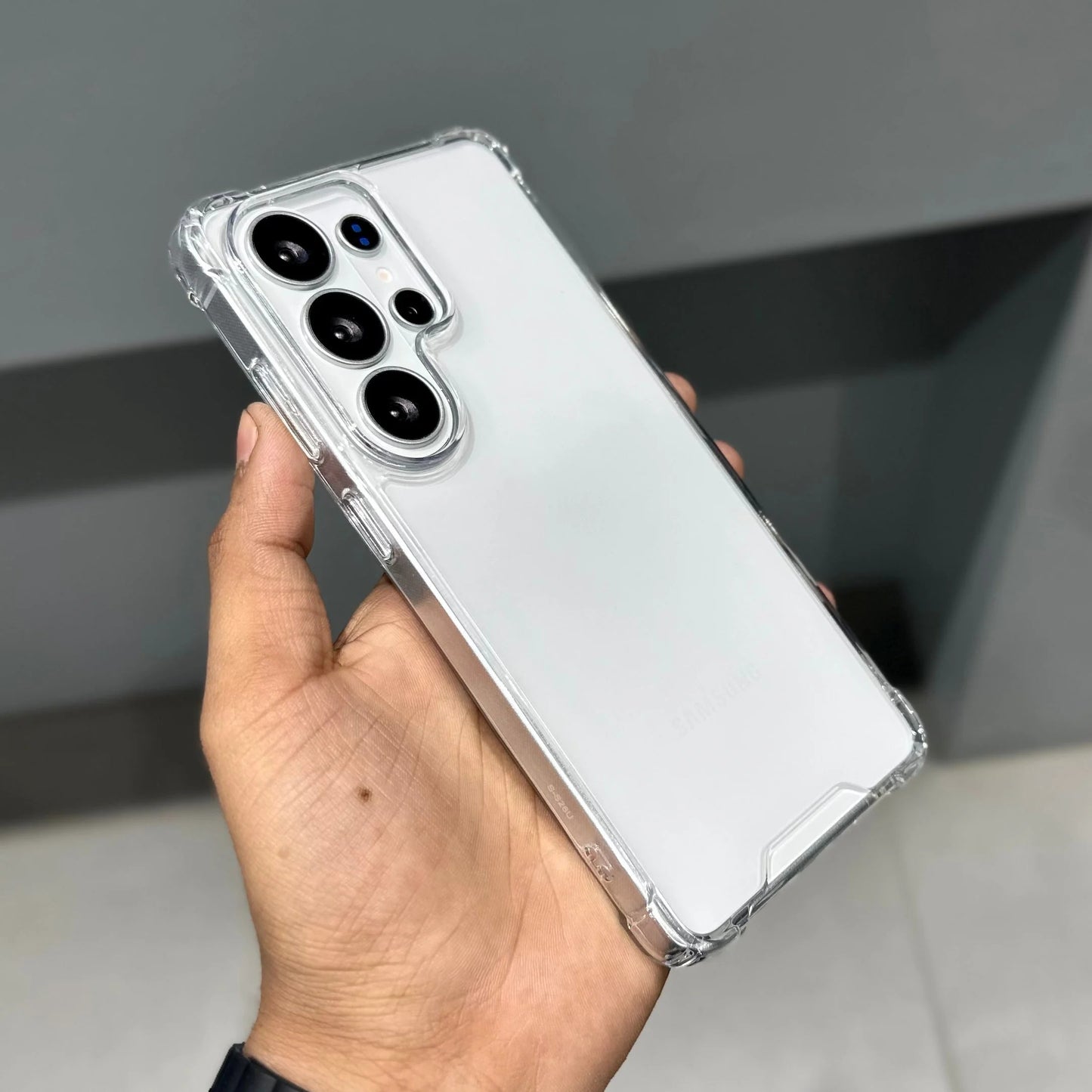 Samsung Galaxy S26 Ultra Anti Fallan Shockproof Clear Case - Transparent