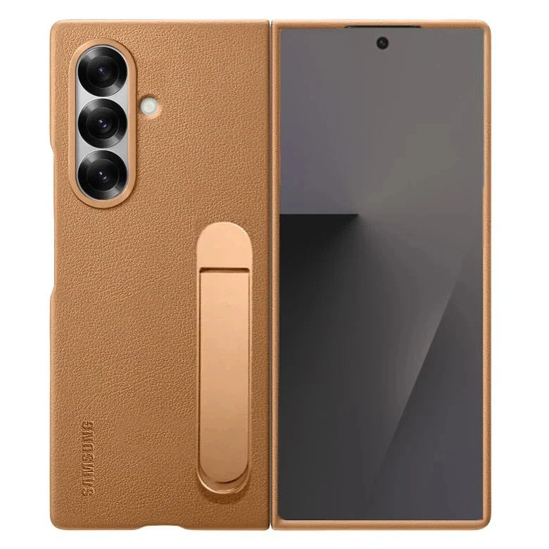 Samsung Z Fold8 Ultra Leather Case, Kindsuit Leather Cover with Kickstand