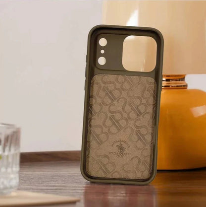 iPhone 17 Pro Max Leather Case, Original Santa Barbara Cedric Series Leather Back Cover - Brown