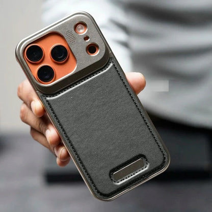 iPhone 17 Pro Aeroflex Aluminum Frame Leather Case with Fragrance Aroma