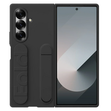 Samsung Z Fold8 Ultra Skin Feel Silicon Case with Kickstand & Band in Built Front Glass