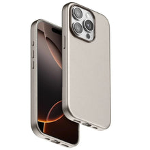 iPhone 15 Pro Business Series Genuine Leather Case with Magsafe - Titanium Gray