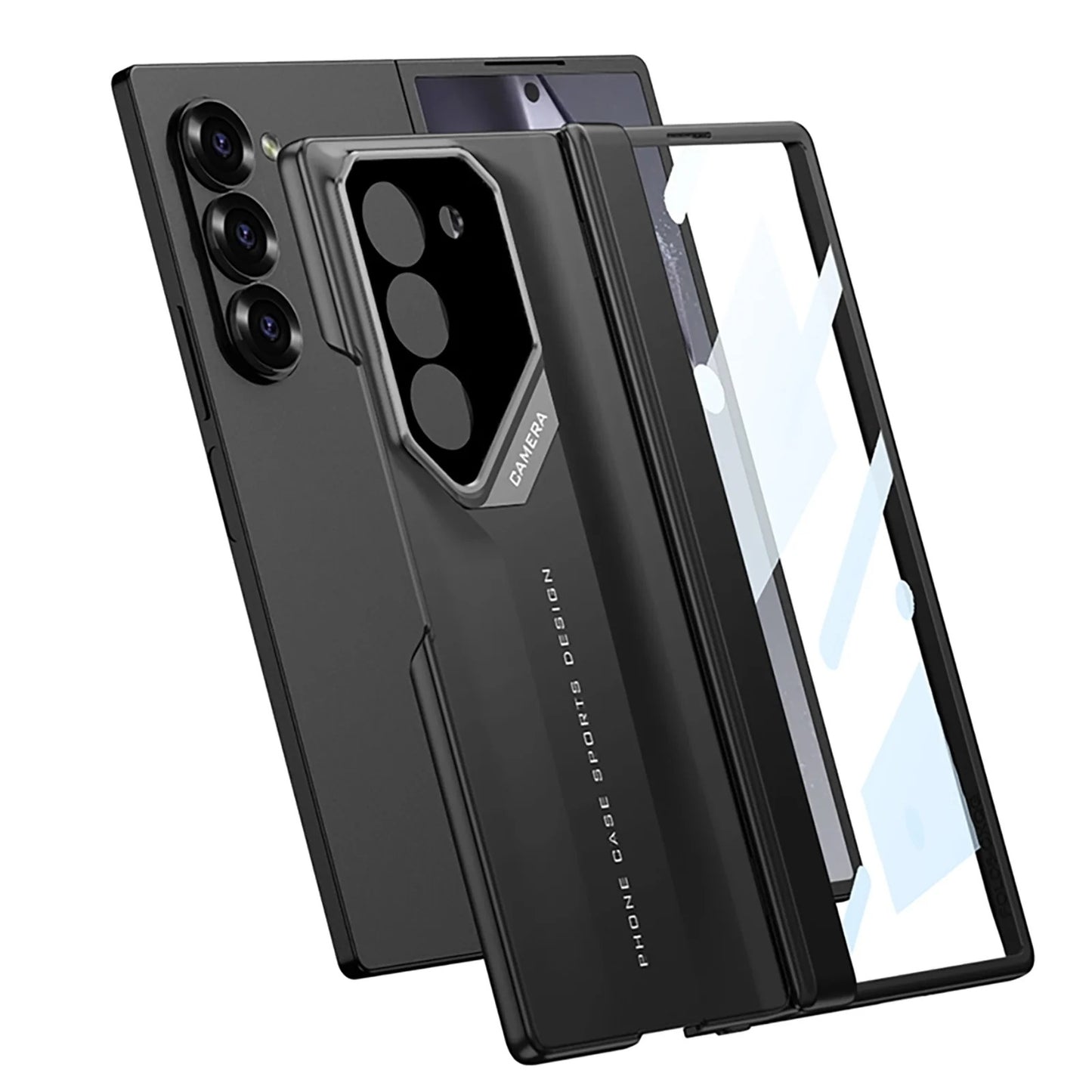 Samsung Galaxy Z Fold 6 GKK Raptor Pro Case with Camera Hinge & Front Glass Protection