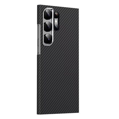 Samsung Galaxy S24 Ultra Slim Fit Carbon Pattern Case with Camera Protection - Black