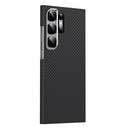Samsung Galaxy S24 Ultra Slim Fit Carbon Pattern Case with Camera Protection - Black