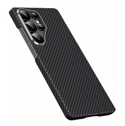 Samsung Galaxy S25 Ultra Ultraslim Lightweight Carbon Fiber Textures Case with Magsafe - Black