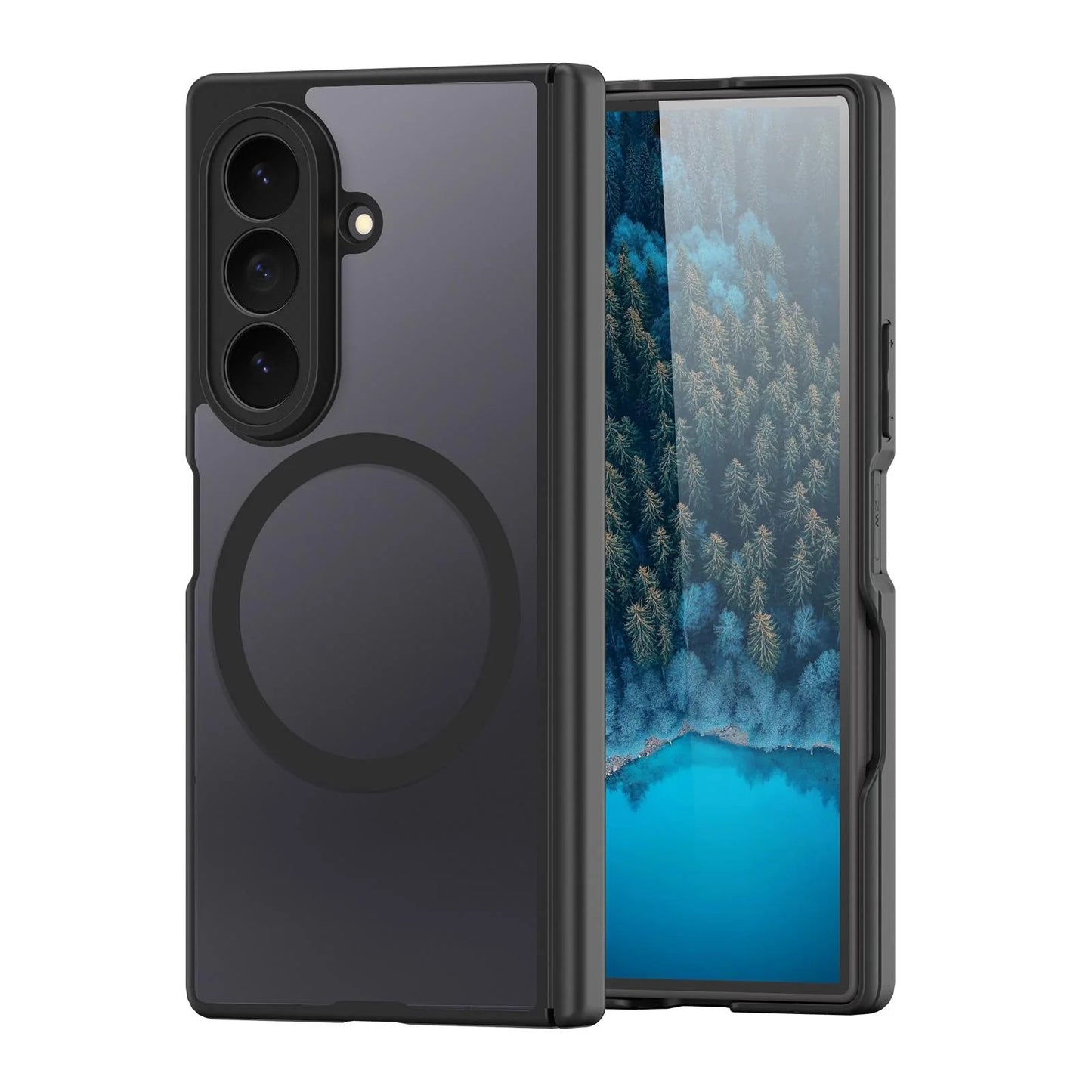 Samsung Z Fold8 Ultra Skin Feel Smoke, Dual Central Axis Magsafe Case with Hinge Protection