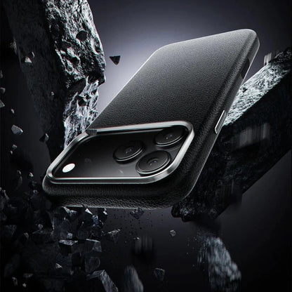 iPhone 18 Pro Business Style Leather Case with Camera Control Button
