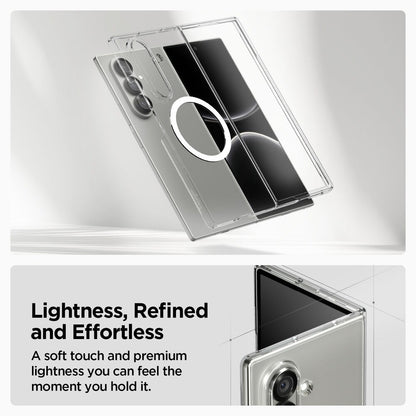 Samsung Galaxy Z Fold7 Cristal Clear Magnetic Magsafe Case - Transparent
