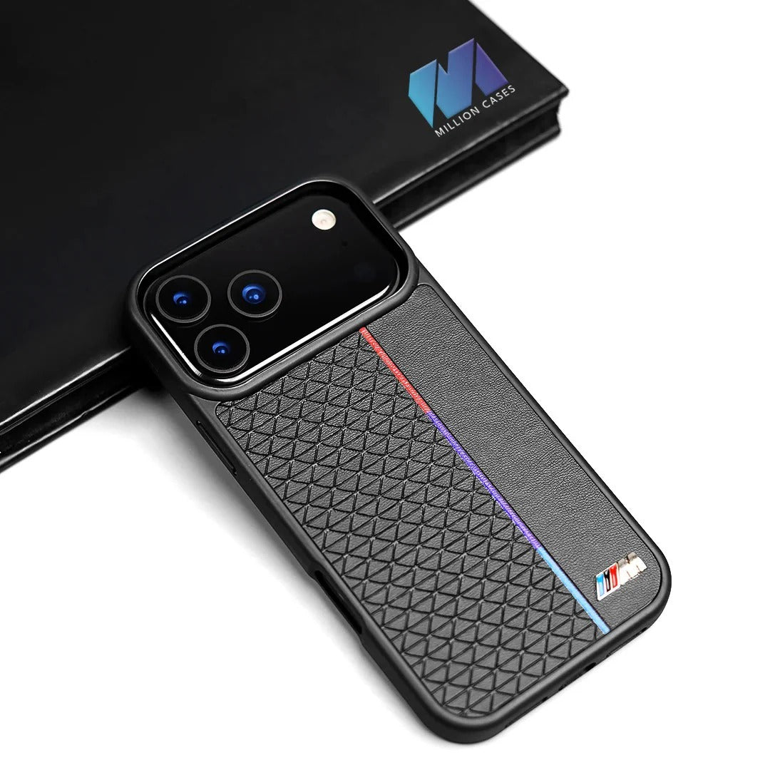 iPhone 17 Pro Case BMW M Sport Performance Series Leather Back Cover