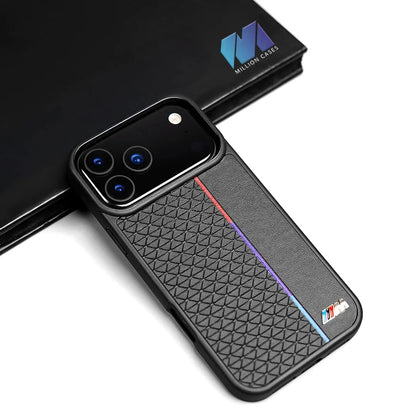 iPhone 17 Pro Case BMW M Sport Performance Series Leather Back Cover