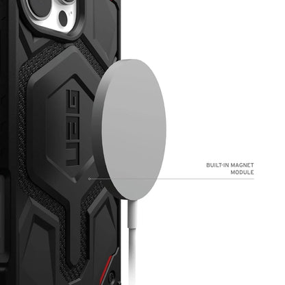 Apple iPhone 16 Pro Back Cover Monarch Pro Kevlar Ruged Armor with MagSafe - Black