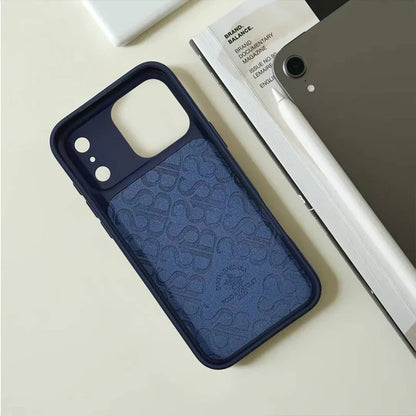 iPhone 17 Pro Santa Barbara Boris Series Leather Back Cover - Blue