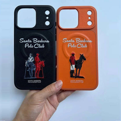 iPhone 17 Pro Leather Case, Original Santa Barbara Questa Series Leather Back Cover - Orange