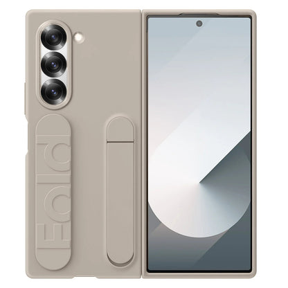 Samsung galaxy Z Fold 6 Matte Skin Feel Case with Inbuilt Band & Stand