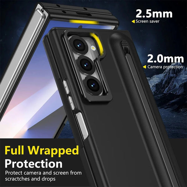Samsung Z Fold8 Ultra Skin Feel S-Pen Case with Metal Camera Kickstand with Hinge Protection