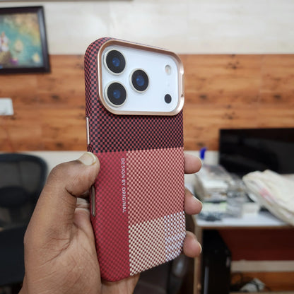 iPhone 17 Pro Max 0.8mm Ultrathin Carbon Fiber Texture Case with Magsafe