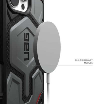 Apple iPhone 16 Pro Back Cover Monarch Pro Kevlar Ruged Armor with MagSafe - Gray