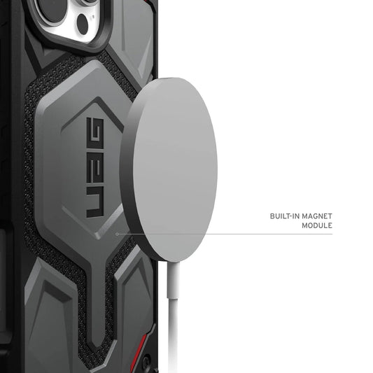 iPhone 16 Pro Max Back Cover Monarch Pro Kevlar Ruged Armor Case with MagSafe - Gray
