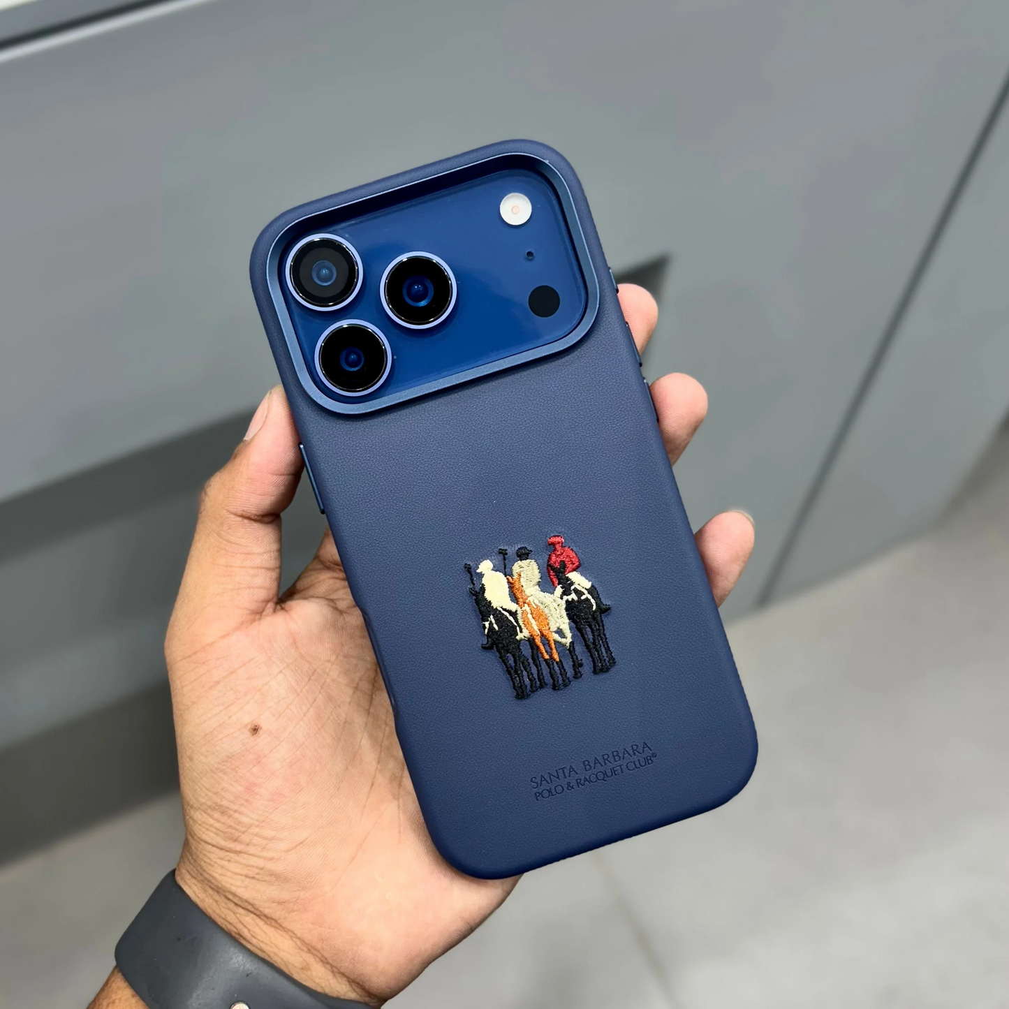 iPhone 17 Pro Max Santa Barbara Justin Series Leather Case with Magsafe - Blue