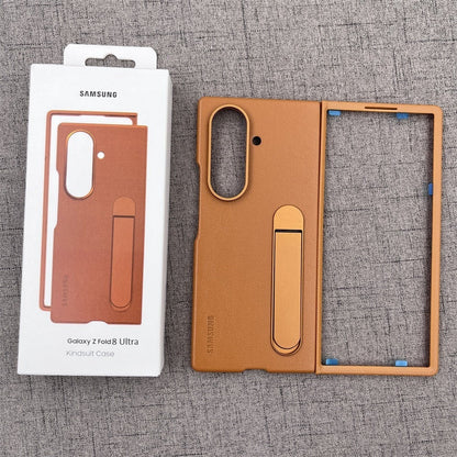 Samsung Z Fold8 Ultra Leather Case, Kindsuit Leather Cover with Kickstand