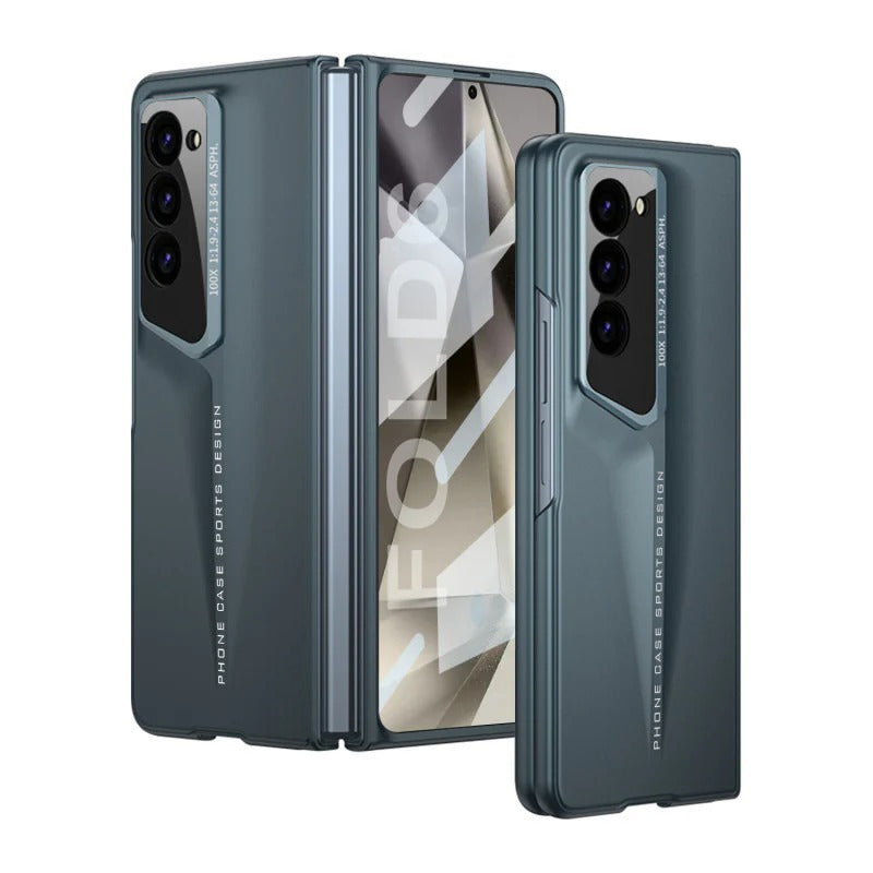 Samsung Galaxy Z Fold 6 Ultrathin Car Style PC Case with Camera & Front Glass Protection