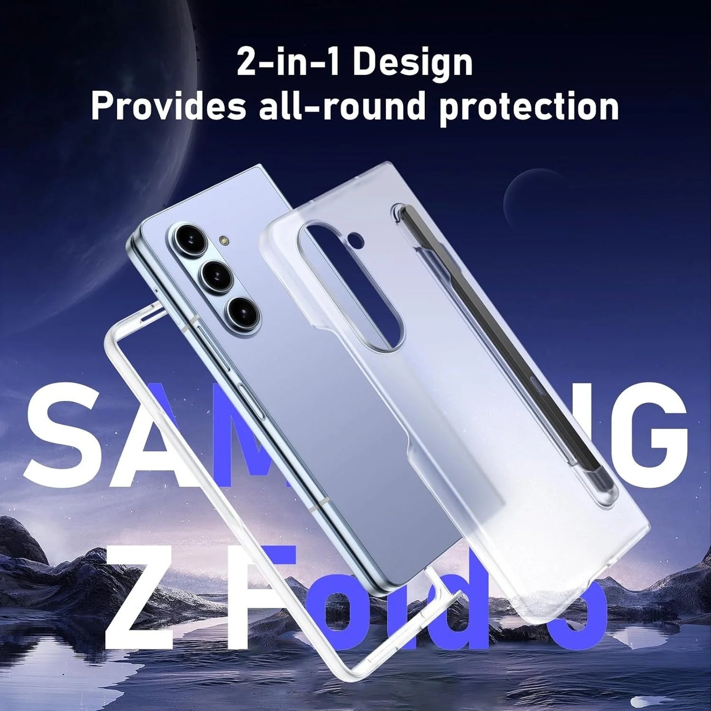 Samsung Z Fold8 Ultra Transparent Case, Crystal Clear Anti-Yellowing Cover with Spen