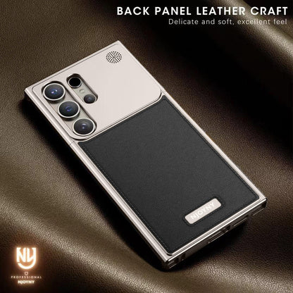 Samsung Galaxy S24 Ultra Aero Flex Metal Frameless Leather Case with Built-in Magsafe & Aroma