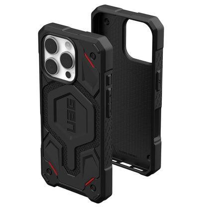 Apple iPhone 16 Pro Back Cover Monarch Pro Kevlar Ruged Armor with MagSafe - Black