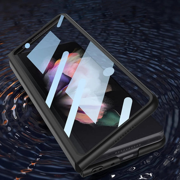 Samsung Galaxy Z Fold7 Skin Feel S Pen Case with Front Glass & Stylus