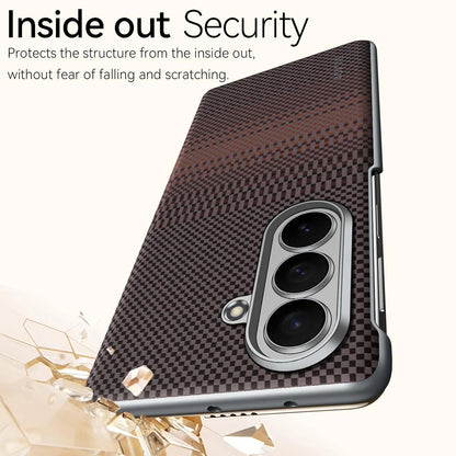 Samsung Z Fold8 Ultra SULADA Carbon Case, Kevlar Woven Carbon Texture Magnetic Cover with Hinge Protection Magsafe (No Front)