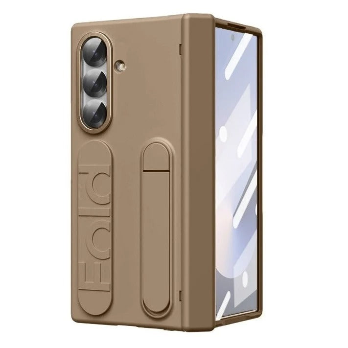 Samsung Z Fold8 Ultra Silicon Skin Feel Band Strip & Kickstand Case with Hinge Protection