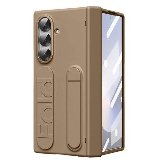 Samsung Z Fold8 Ultra Silicon Skin Feel Band Strip & Kickstand Case with Hinge Protection