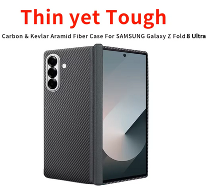 Samsung Z Fold8 Ultra Carbon Case, 0.6mm Thin Carbon Fiber Case with Magsafe, Hinge Protection & Front Glass