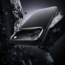 iPhone 17 Pro Max Business Style Leather Case with NFC Button