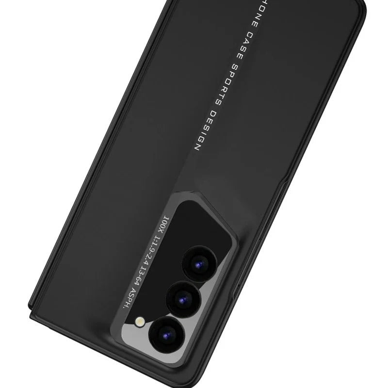 Samsung Galaxy Z Fold 6 Ultrathin Car Style PC Case with Camera & Front Glass Protection