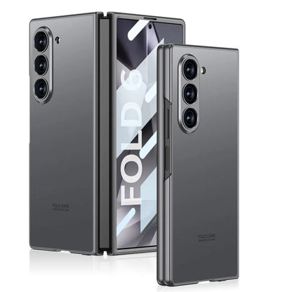 Samsung Galaxy Z Fold 6 Matte Frosted Shine Case with Camera & Front Glass Protection