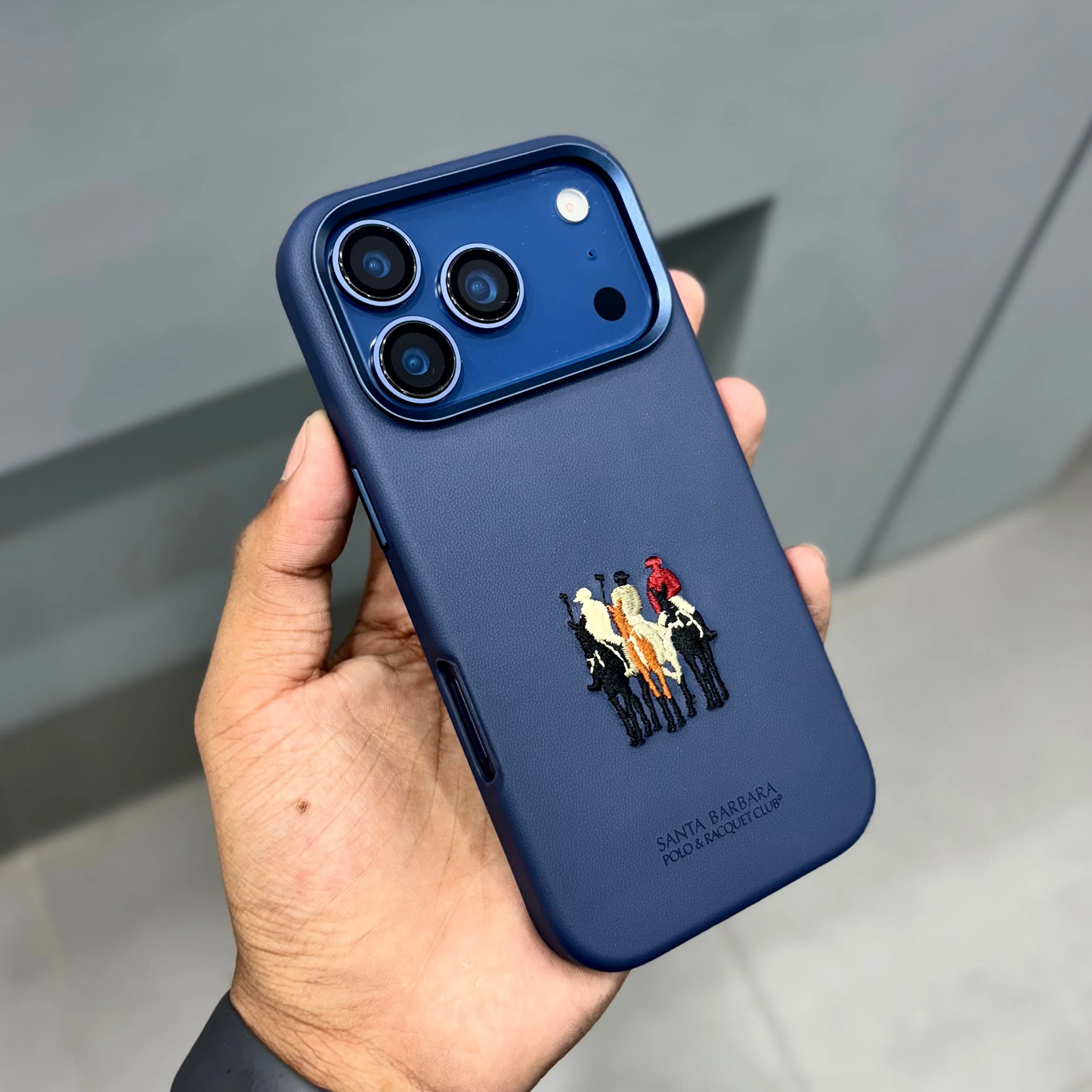 iPhone 17 Pro Max Santa Barbara Justin Series Leather Case with Magsafe - Blue