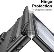 Samsung Z Fold8 Ultra Leather Case, Electroplating S Pen Case with Hinge Protection