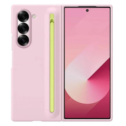 Samsung Galaxy Z Fold 6 Skin Feel S Pen Case with Front Glass Protection & Stylus